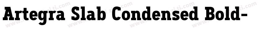 Artegra Slab Condensed Bold字体转换